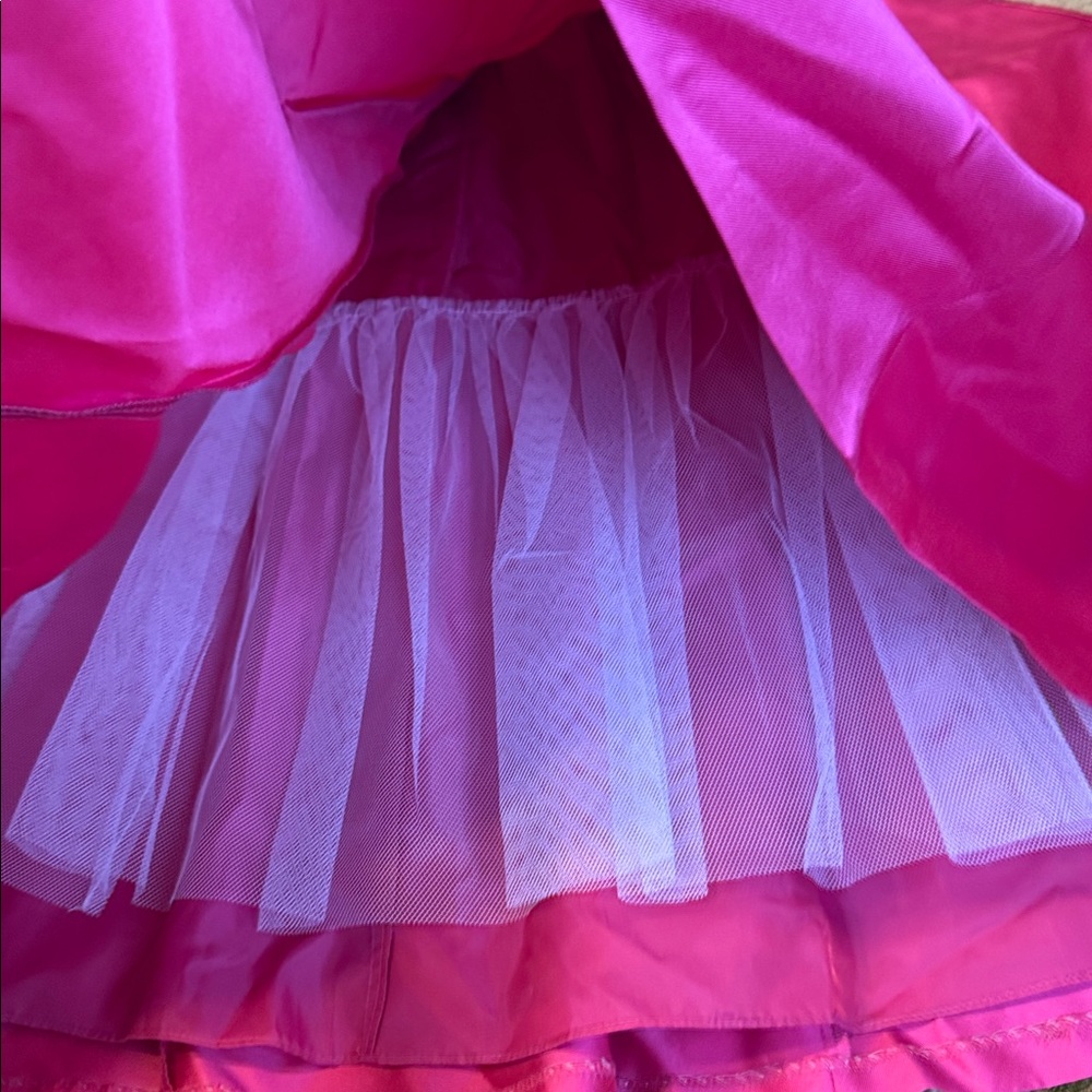 Sleeveless Mikado Fit & Flare Midi Dress With V-Back - Electric Pink - NWT - Picture 15 of 15